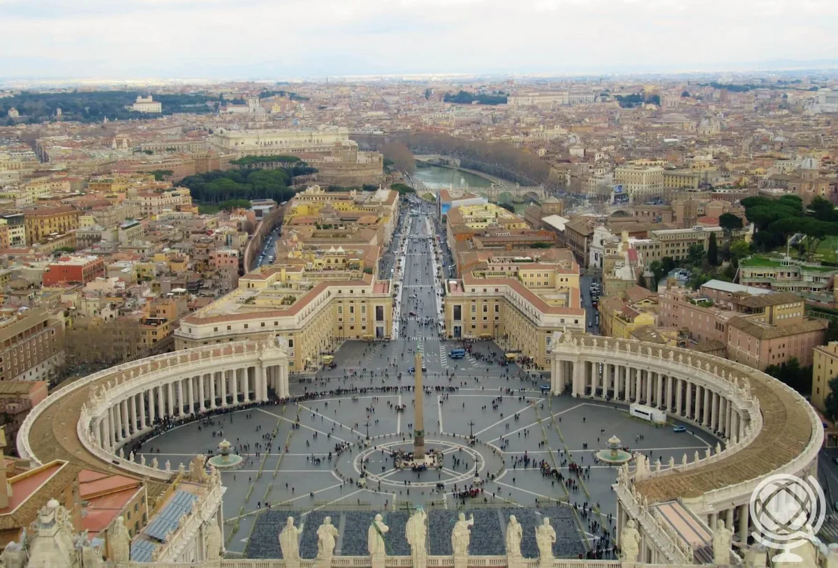 View from St. Peter’s Basilica Dome Vatican City